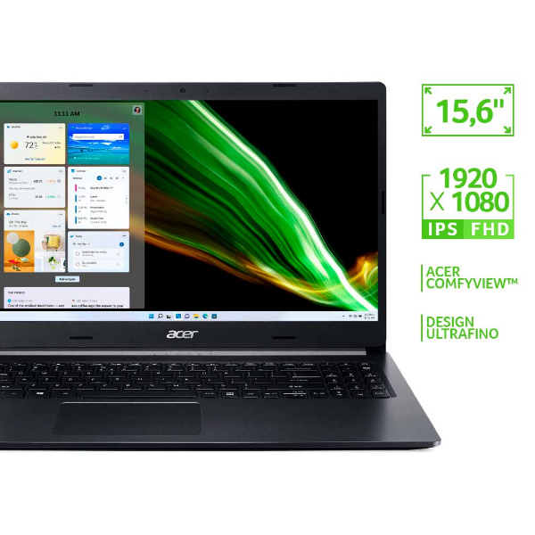 Imagem de Notebook Acer 15,6" Fhd A515-54-505q/ I5-10210u/ 8gb/ 256gb Ssd/ W11 Home