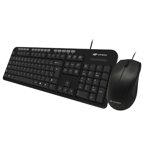 Imagem de Kit Mouse Teclado C3tech Kt100bk Usb Preto