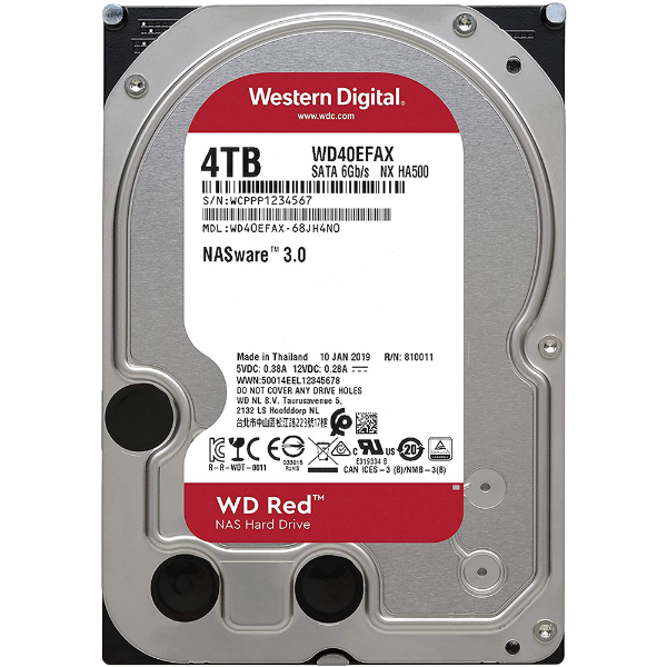 Imagem de Hd Wd Red Nas 4tb Para Servidor 3.5" - Wd40efax