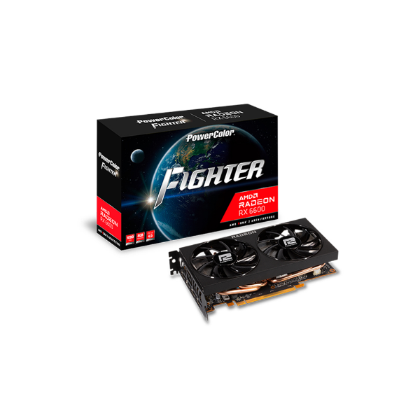 Imagem de Placa De Video Power Color Rx 6600 Fighter 8gb Gddr6 128bit Axrx 6600 8gbd6-3dh