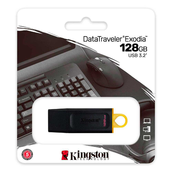 Imagem de Pen Drive Kingston Datatraveler Exodia 128gb Usb 3.2 - Dtx/128gb