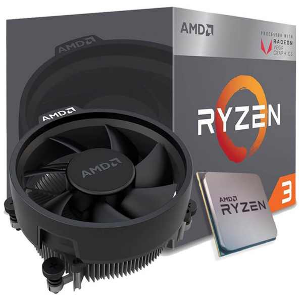 Imagem de Processador Amd Ryzen 3 3200g 3.6ghz (4ghz Turbo), 4-Core, 4-Threads, 6mb Cache, Am4 - Yd3200c5fhbox