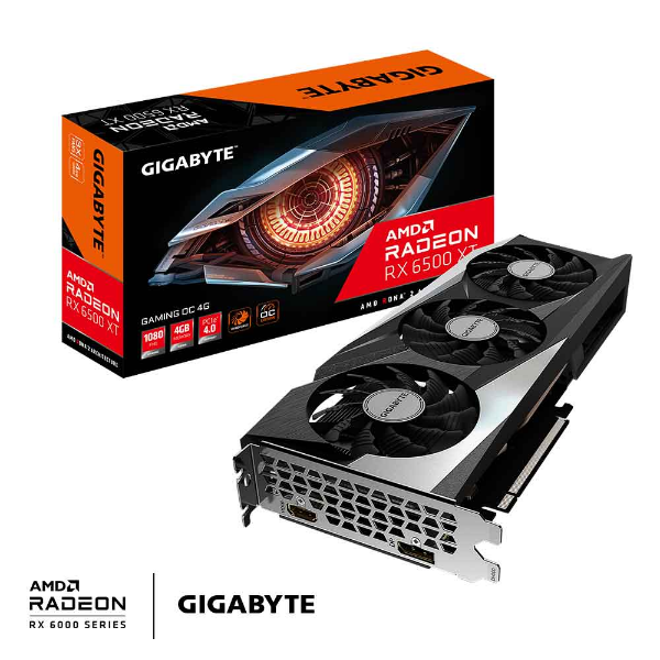 Imagem de Placa De Vídeo Gigabyte Radeon Rx 6500 Xt, 4gb, Gddr6, Gaming Oc, 64bits - Gv-R65xtgaming Oc-4gd