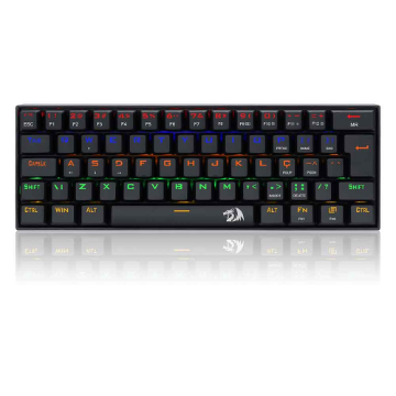 Teclado Gamer Mecanico Lakshmi Rainbow Preto Switch Vermelho K606r (Pt-Red)