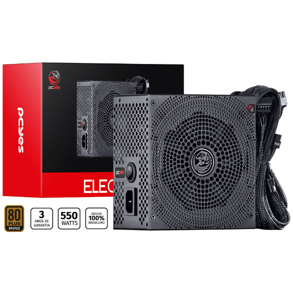Imagem de Fonte De Alimentacao Pcyes 550w 80plus Bronze - Elecv2pto550w