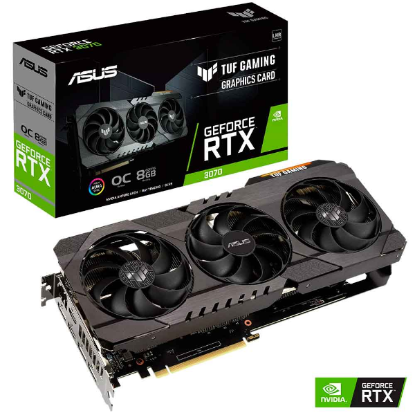 Imagem de Placa De Video Asus Geforce Rtx 3070 V2 Oc Tuf Gaming 8gb Gd