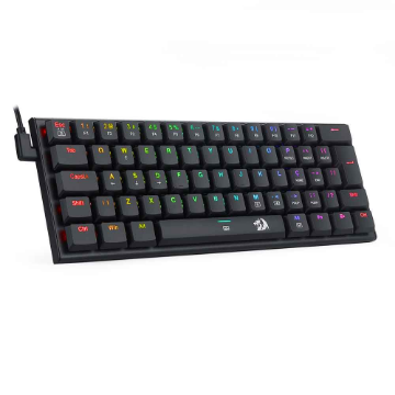 Mostrar detalhes de Teclado Mecanico Gamer Redragon Anivia Preto Rgb Com Switch Azul Abnt-2  K614-Rgb (Pt-Blue) Imagem de Teclado Mecanico Gamer Redragon Anivia Preto Rgb Com Switch Azul Abnt-2  K614-Rgb (Pt-Blue)