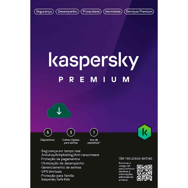 Imagem de Licenca Kaspersky Premium - 5 Dispositivos ; 3 Conta