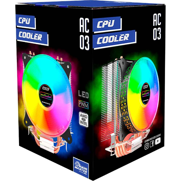 Imagem de Cooler P Processador K-Mex  Ac03 Amdintel Ate Lga1700 Argb