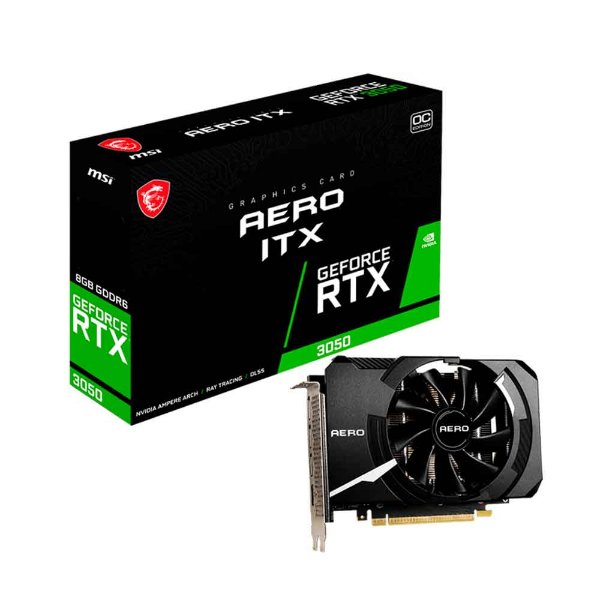 Imagem de Placa de Video MSI Geforce RTX 3050 Aero ITX, 8GB, GDDR6, OC, 128bits - 912-V809-4041