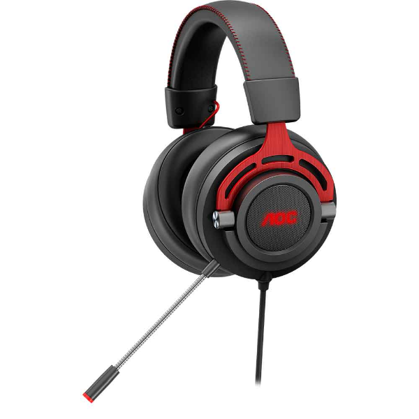 Imagem de HEADSET AOC GAMER DRIVER 50MM P3 GH210 PRETO/VERMELHO