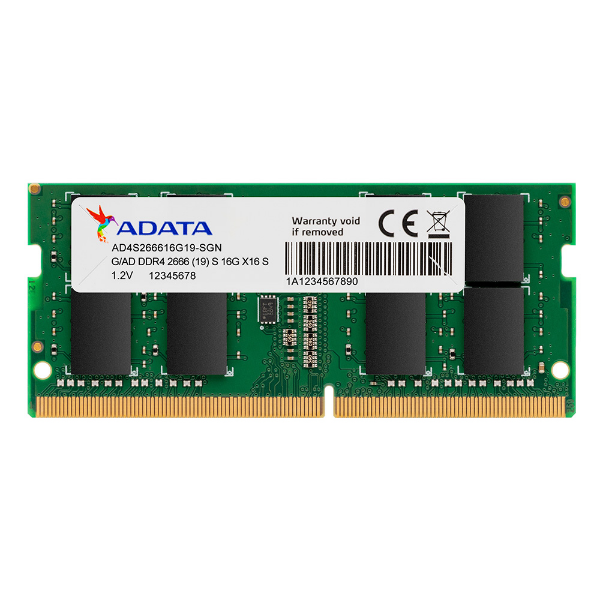 Imagem de MEMORIA ADATA 16GB DDR4-2666MHZ  1.2V - NOTEBOOK - AD4S266616G19-SGN