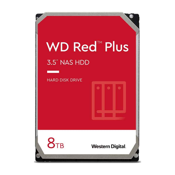 Imagem de HDD WD RED PLUS 8 TB NAS PARA SERVIDOR 24X7 - WD80EFPX