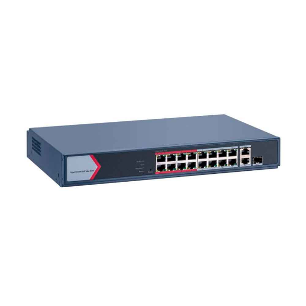 Imagem de Switch Hikvision DS-3E1318P-EI/M, 16 Portas Fast Ethernet Smart PoE - 301802707