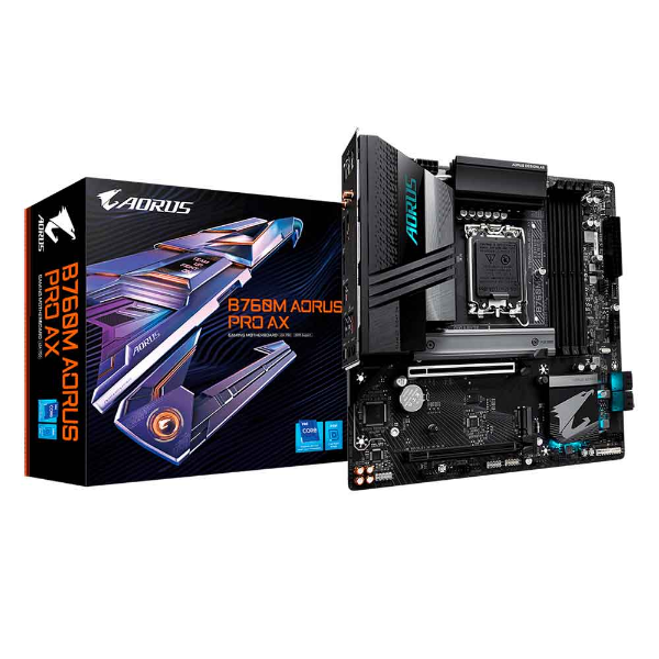 Imagem de Placa Mãe Gigabyte B760M Aorus Pro AX R1.0, DDR5, LGA1700, Micro ATX