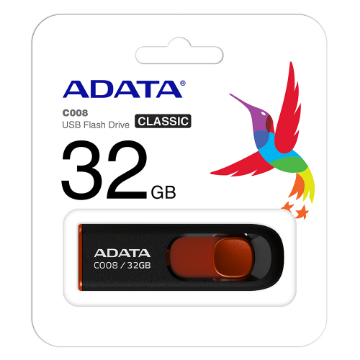 Mostrar detalhes de Pendrive Adata Ac008-32gb Preto Vermelho Ac008-32g-Rkd Imagem de Pendrive Adata Ac008-32gb Preto Vermelho Ac008-32g-Rkd