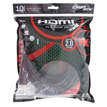 Mostrar detalhes de Hdmi Adaptador Cabo Chipsce Hdmi 10mts Versao 2.0 4k 19 Pins Imagem de Hdmi Adaptador Cabo Chipsce Hdmi 10mts Versao 2.0 4k 19 Pins
