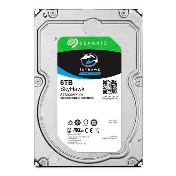 Imagem de Hd Interno Seagate Skyhawk 6tb Para Vigilancia, 5400rpm, 256mb, Sata 6gb/S - St6000vx001