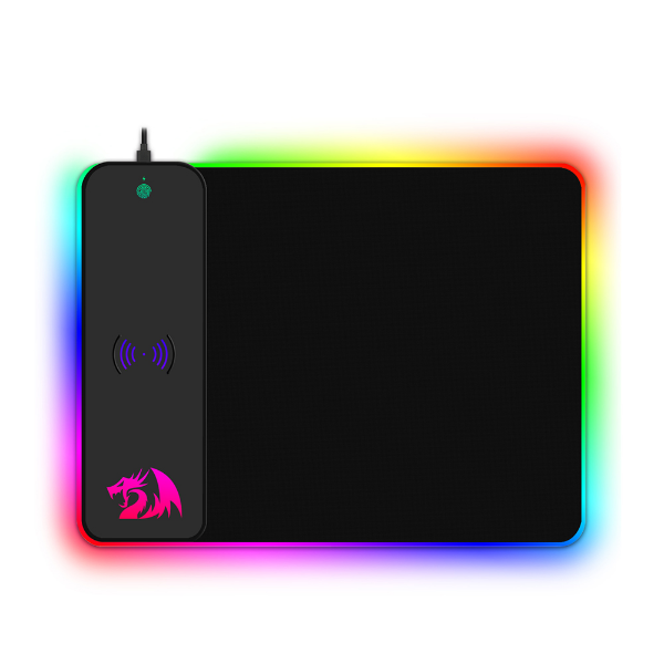 Imagem de Mousepad Gamer Redragon Crater Qi Wireless Rgb Preto  - P028
