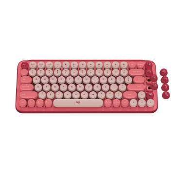Mostrar detalhes de Teclado Mecanico Sem Fio Logitech Pop Keys - Rosa Heartbreaker - 920-010712 Imagem de Teclado Mecanico Sem Fio Logitech Pop Keys - Rosa Heartbreaker - 920-010712