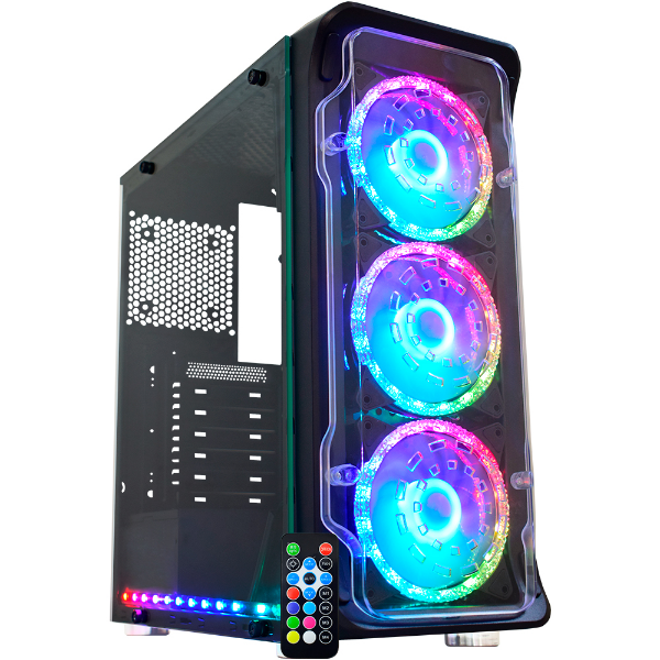 Imagem de Gabinete Gamer K-Mex Cg-01ff Skytrooper C/ Fans Argb + Fita - Cg01ffrh0010b0x