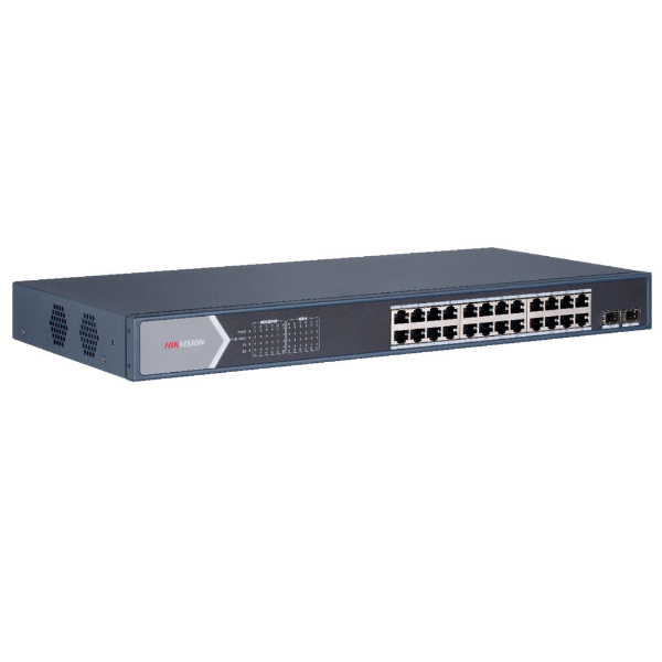 Imagem de Switch Hikvision Ds-3e0526p-E/M 26 Portas Gigabit 24 Poe Ativo 802.3 Af/At 2 Portas Uplink 2 Sfp