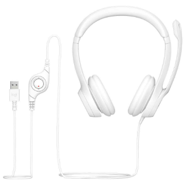 Mostrar detalhes de Headset Com Fio Usb Logitech H390 - Branco - 981-001285 Imagem de Headset Com Fio Usb Logitech H390 - Branco - 981-001285