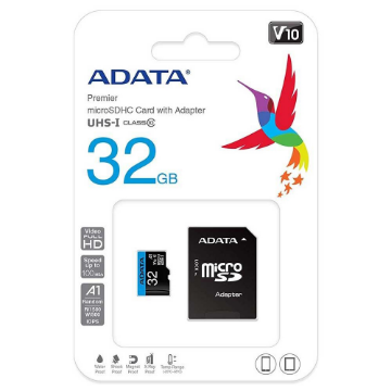Mostrar detalhes de CARTAO DE MEMORIA SD ADATA CLASS 10UHS-I 32GB (MICRO + ADAPTADOR) AUSDH32GUICL10-RA1 Imagem de CARTAO DE MEMORIA SD ADATA CLASS 10UHS-I 32GB (MICRO + ADAPTADOR) AUSDH32GUICL10-RA1