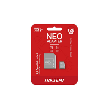 Mostrar detalhes de Cartão de Memória microSD Hiksemi NEO HS-TF-C1, 128GB, MicroSDXC + Adaptador - HS-TF-C1/128G/ADAPTER Imagem de Cartão de Memória microSD Hiksemi NEO HS-TF-C1, 128GB, MicroSDXC + Adaptador - HS-TF-C1/128G/ADAPTER
