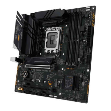 Mostrar detalhes de Placa Mãe Asus TUF Gaming B760M-E D4, DDR4, LGA1700, Micro ATX Imagem de Placa Mãe Asus TUF Gaming B760M-E D4, DDR4, LGA1700, Micro ATX