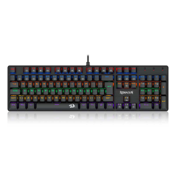 TECLADO REDRAGON MECANICO VALHEIM RAINBOW PRETO SWITCH AZUL K608-R (PT-BLUE)