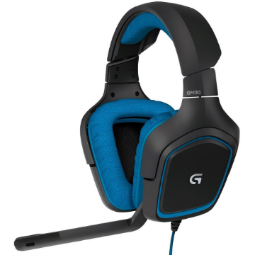 Mostrar detalhes de Headset Gamer Logitech G432 7.1 Dolby Surround - Preto/Azul - 981-000769 Imagem de Headset Gamer Logitech G432 7.1 Dolby Surround - Preto/Azul - 981-000769
