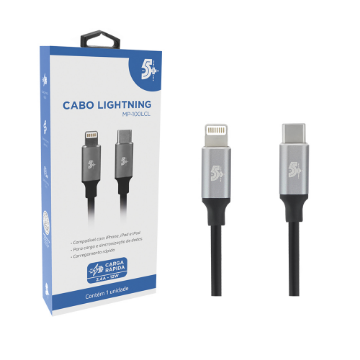 Mostrar detalhes de Cabo Chip Sce Lightning Para Usb C - 2.0 - 1,2m - Imagem de Cabo Chip Sce Lightning Para Usb C - 2.0 - 1,2m -