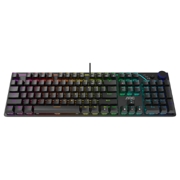 Mostrar detalhes de TECLADO GAMER MECANICO AOC SWITCH RED RGB FULL GK530 RETO Imagem de TECLADO GAMER MECANICO AOC SWITCH RED RGB FULL GK530 RETO