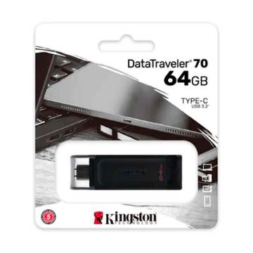 Mostrar detalhes de PEN DRIVE KINGSTON DATATRAVELER 70 64GB USB-C - DT70/64GB Imagem de PEN DRIVE KINGSTON DATATRAVELER 70 64GB USB-C - DT70/64GB
