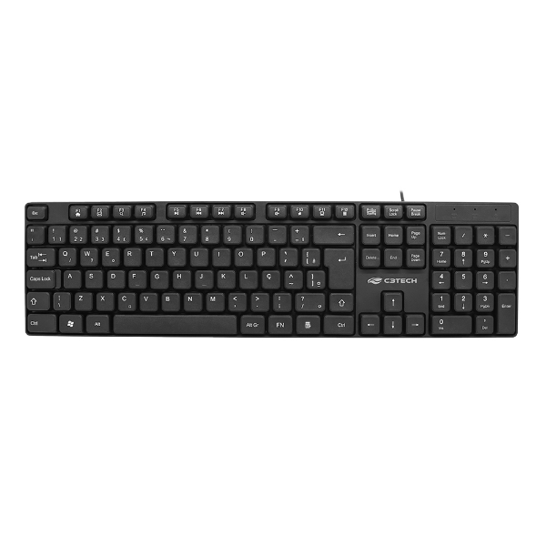 Imagem de Teclado Com Fio C3Tech KB-M10BK, USB, ABNT2