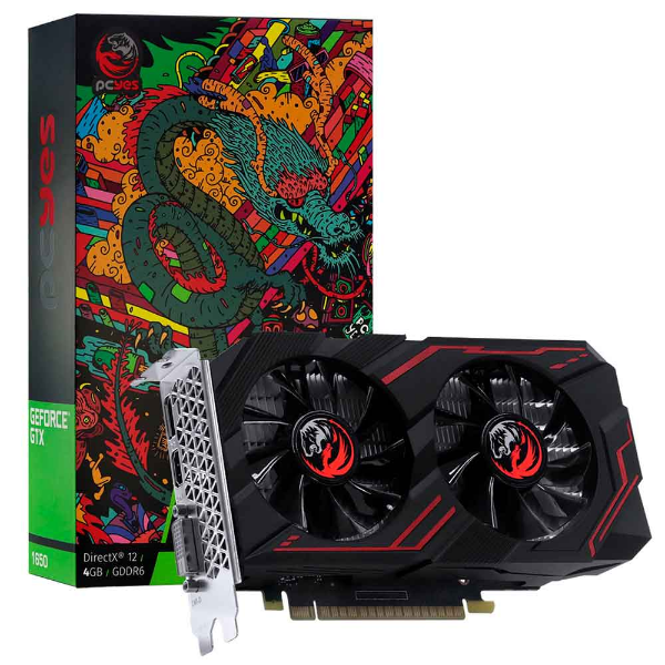 Imagem de Placa de Video PCYES GeForce GTX 1650, 4GB, GDDR6, 128bits - PA1650412820DR6