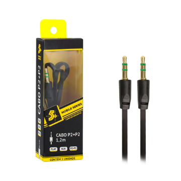 Mostrar detalhes de CABO SANTANA P2 ESTEREO FLAT 1.20M  PRETO - 018-0022 Imagem de CABO SANTANA P2 ESTEREO FLAT 1.20M  PRETO - 018-0022