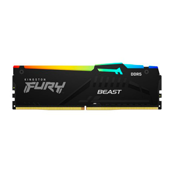 Imagem de MEMORIA KINGSTON FURY BEAST RGB 16GB DDR5 6000MT/s 1.35V BLACK DESKTOP - KF560C36BBE2A-16