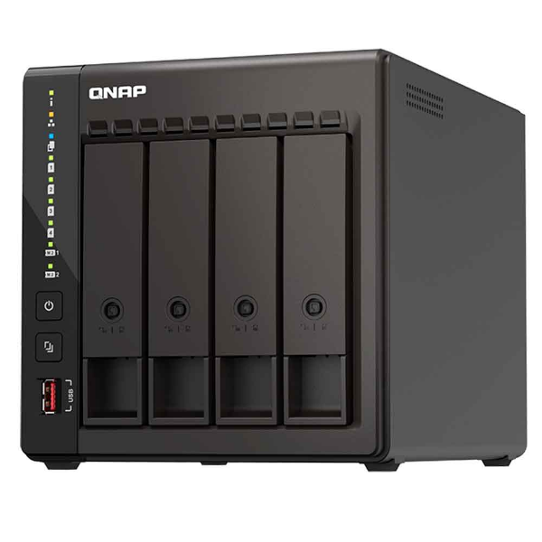 Imagem de STORAGE NAS QNAP 4 BAIAS INTEL CELERON J6412, 4 CORE, 2.6 GHZ, 8GB, 2x 2.5 GBE, TORRE - TS-453E-8G