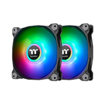 Mostrar detalhes de KIT 2 COOLERS THERMALTAKE PURE DUO 12 ARGB BLACK  2-FAN PACK - CL-F115-PL12SW- B Imagem de KIT 2 COOLERS THERMALTAKE PURE DUO 12 ARGB BLACK  2-FAN PACK - CL-F115-PL12SW- B