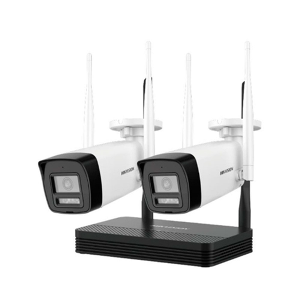 Imagem de KIT WIFI EASYLINK 1 NVR 4 CANAIS E 2 CAMERAS IP BULLET 2MP DS-J142I/NKS422W0H HIKVISION