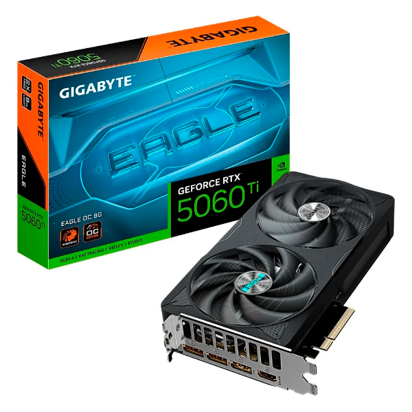 Imagem de PLACA DE VIDEO GIGABYTE GEFORCE RTX 5060 TI  EAGLE OC 8G GDDR7 128BITS GV-N506TEAGLEOC-8GD