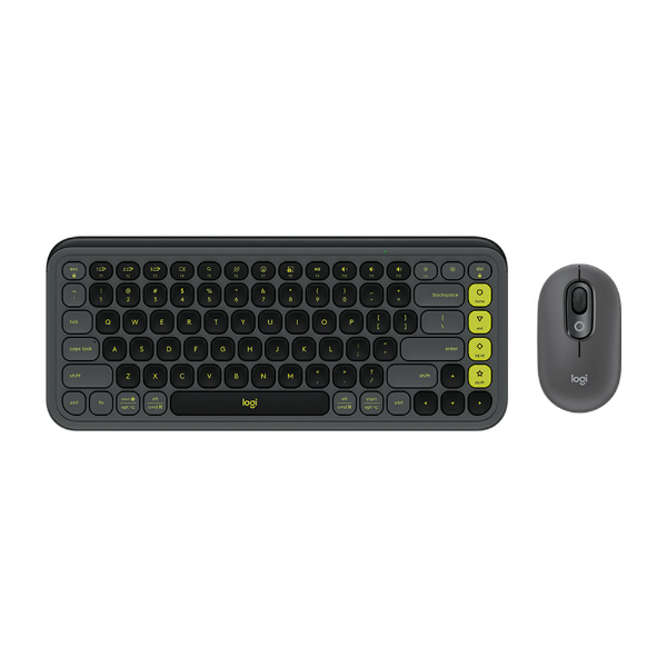 Imagem de KIT MOUSE E TECLADO LOGITECH POP ICON SEM FIO GRAFITE - 920-013056