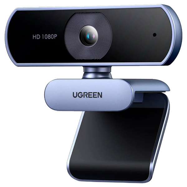 Imagem de WEBCAM UGREEN 1080P FULL HD USB CINZA COM MICROFONE - CM678