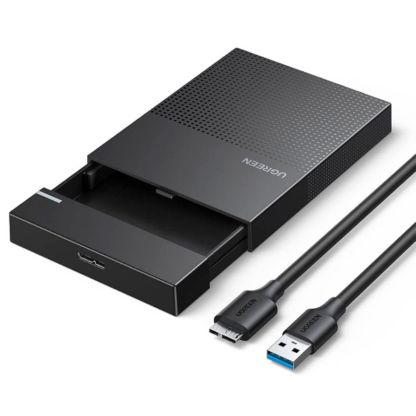 Imagem de CASE/GAVETA UGREEN PARA HDD/SSD 2,5 POLEGADAS USB 3.0 5GBPS PRETO - US221