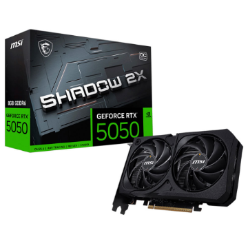 Mostrar detalhes de PLACA DE VIDEO MSI GEFORCE RTX 5050 SHADOW 2X OC 8GB GDDR6 128BITS 912-V538-008 Imagem de PLACA DE VIDEO MSI GEFORCE RTX 5050 SHADOW 2X OC 8GB GDDR6 128BITS 912-V538-008