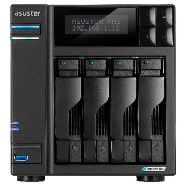 Imagem de STORAGE NAS ASUSTOR TORRE S/HD 4 BAIAS INTEL CELERON N5105 2 PORTAS LAN 2.5GB - AS6704T-US