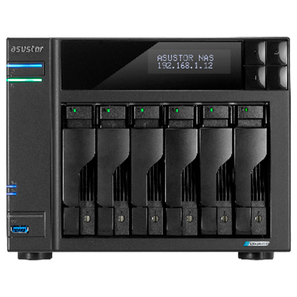 Imagem de STORAGE NAS ASUSTOR TORRE S/HD 6 BAIAS INTEL CELERON N5105 2 PORTAS LAN 2.5GB - AS6706T-US