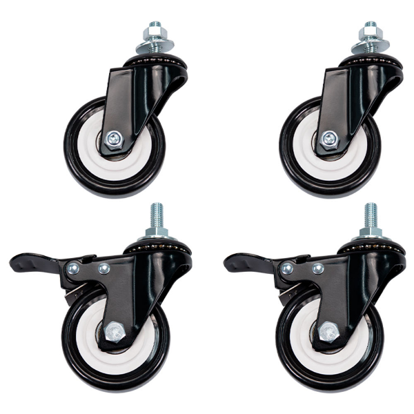 Imagem de KIT RODIZIO PARA RACKS 19 POLEGADAS COM CARGA MAXIMA DE 320KG 4 UN KRR 30MM - 4770011